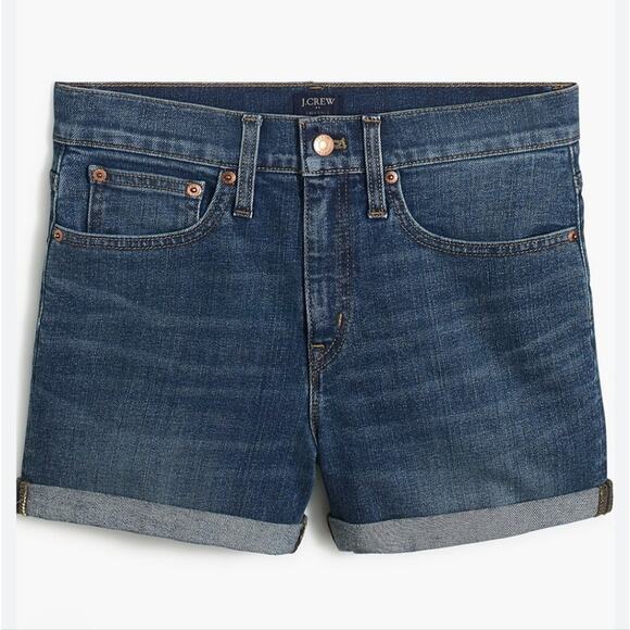 J CREW Classic Denim Jean Short In Pacific Blue Wash High Rise Size 27 - Picture 8 of 9